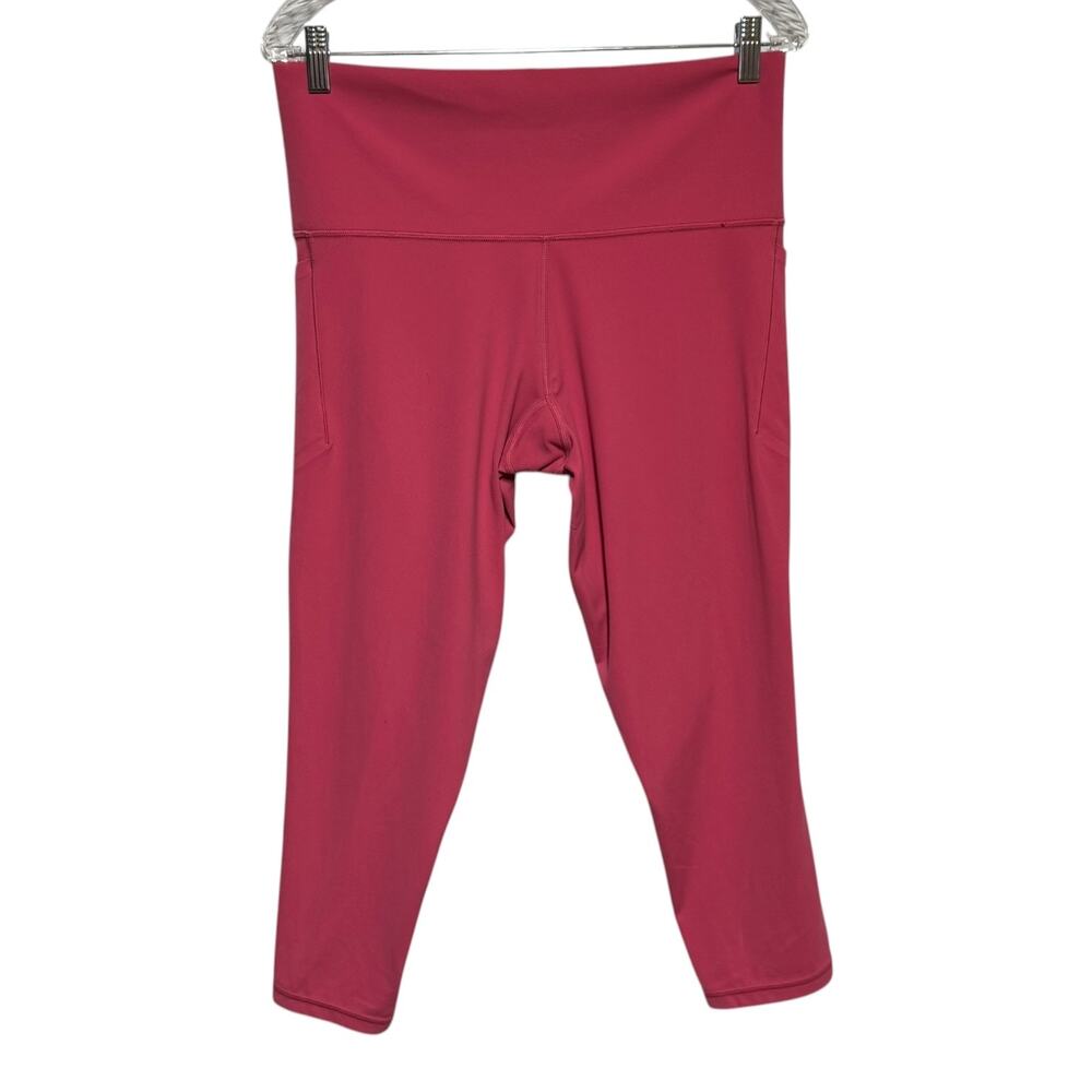 Athleta Salutation Stash Pocket II 7/8 Tight Leggings Cerise Pink 1X